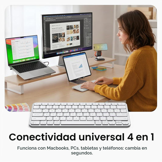 Satechi Slim EX1 Teclado Inalámbrico, Teclado Compacto para Mac, Wi...