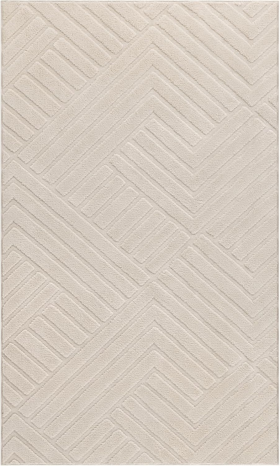Bsmathom Alfombra lavable de 3 x 5, alfombra suave y moderna bohemi...
