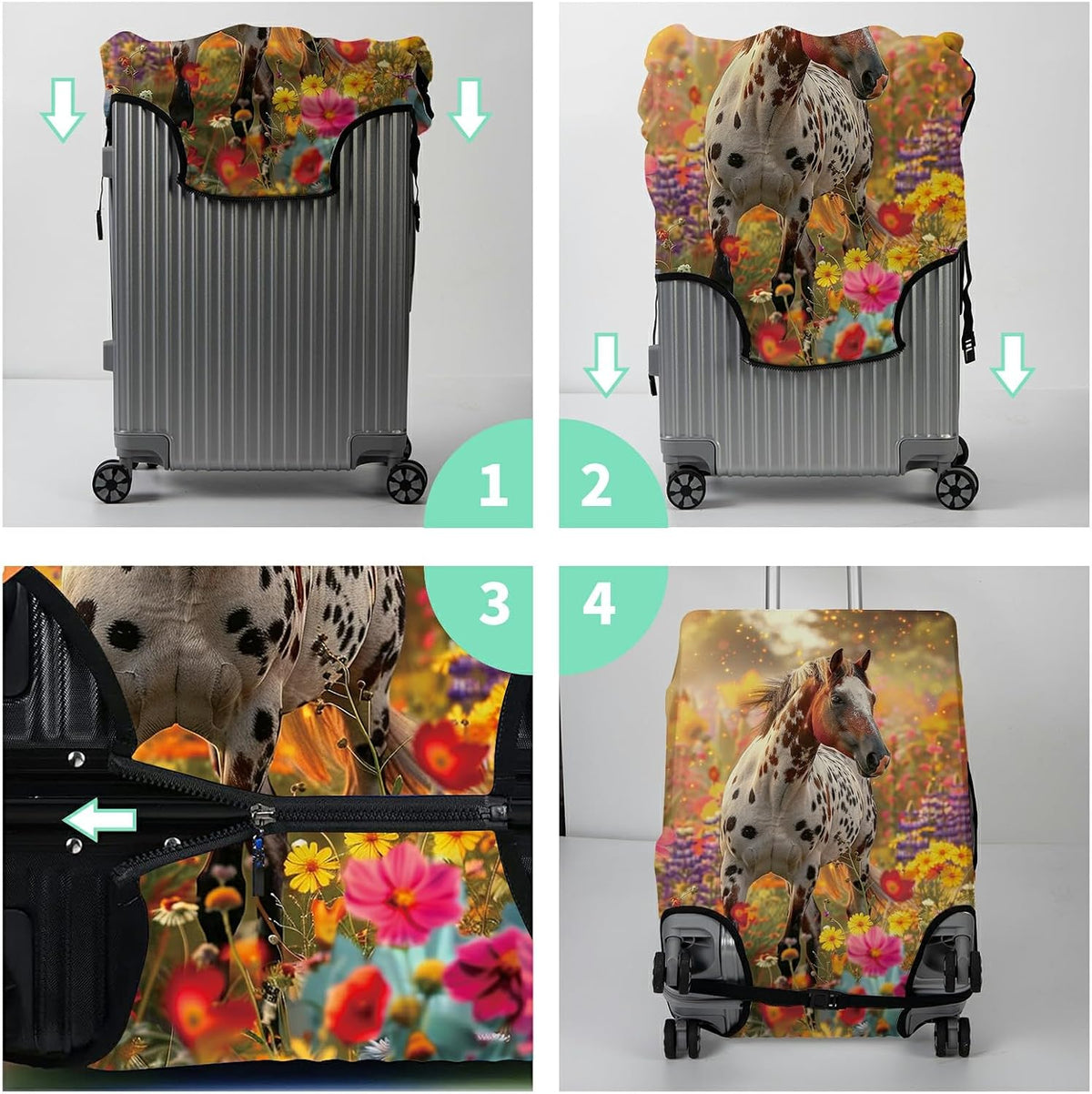 BWEGRHE Funda para equipaje Plus \u2013 Funda para maleta de viaje...
