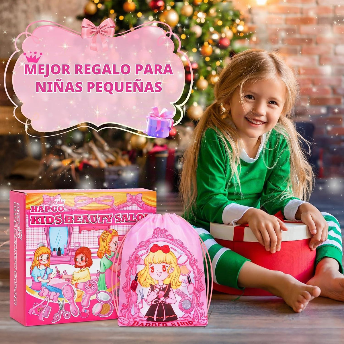 Juguetes de peluquería para niñas, juego de juguetes de maquillaje...