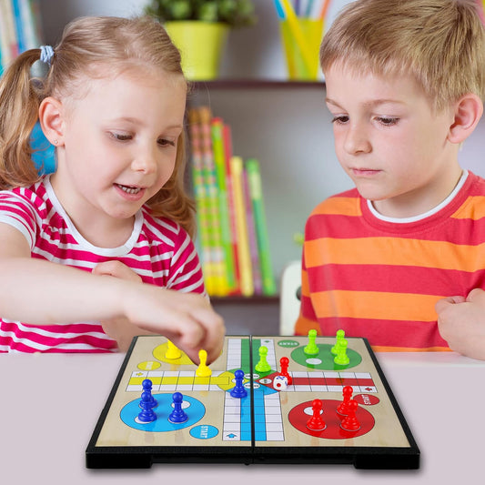 KIDAMI Juego de mesa magnético Ludo de viaje, 11.2 pulgadas | Diseñ...