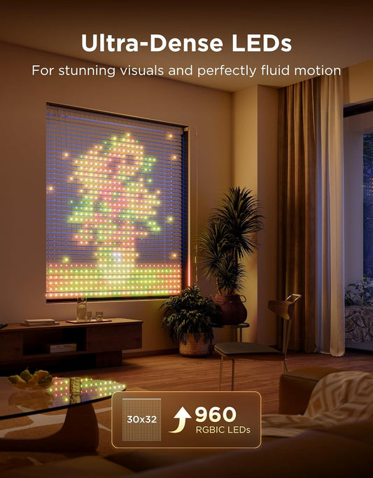 Govee Luces de Cortina Pro, 960 LEDs Mejorados Inteligentes que Cam...