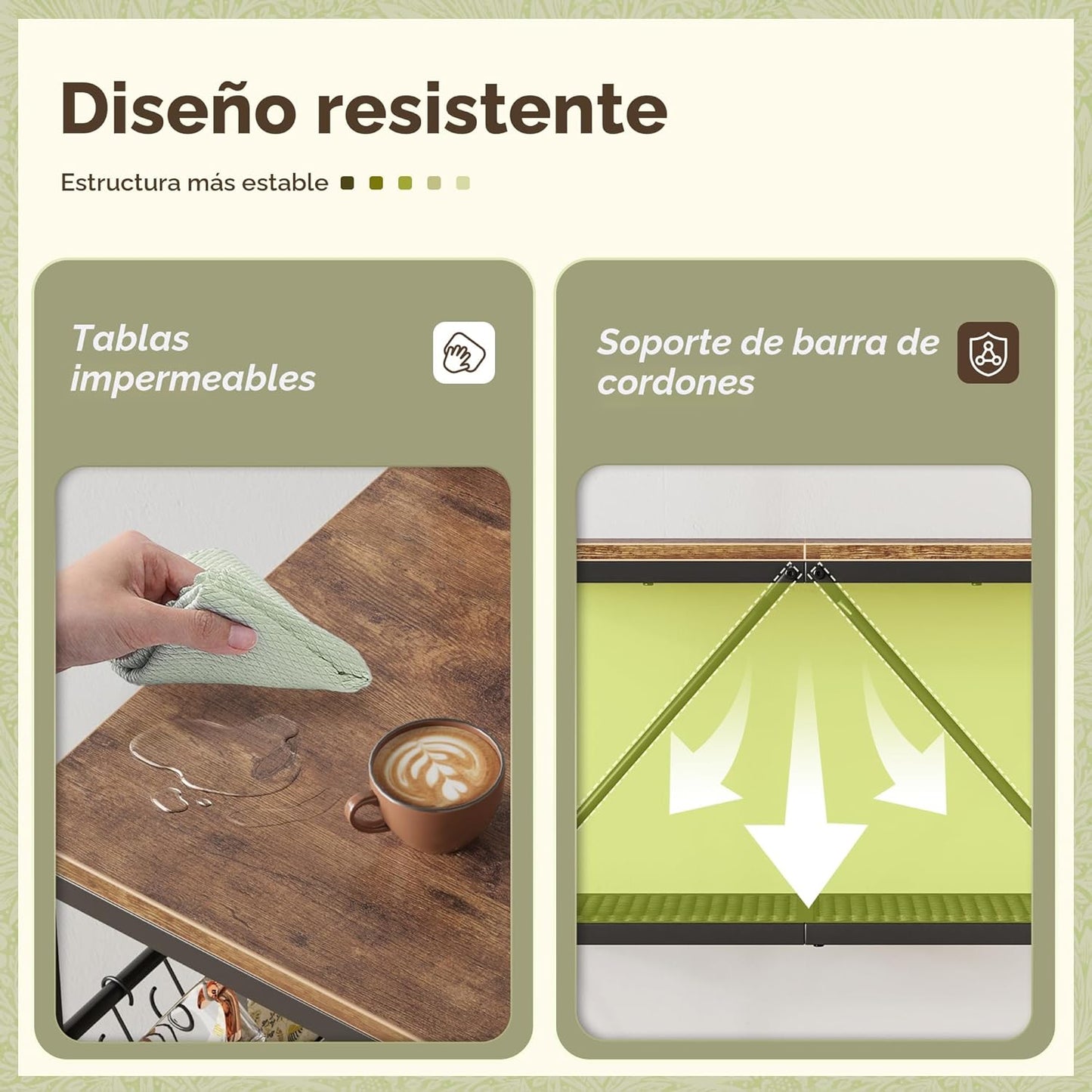 Huuger Estante para panaderos de 4 niveles con toma de corriente re...