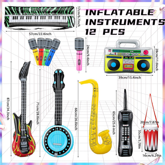 MiniInflat Juego de 20 instrumentos inflables para fiestas, juego d...