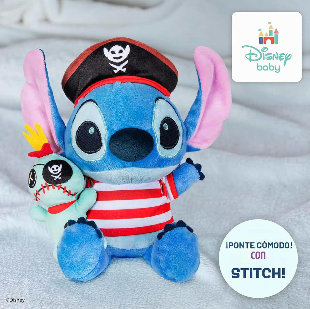 KIDS PREFERRED Muñeco de peluche de bebé pirata de Disney Stitch so...