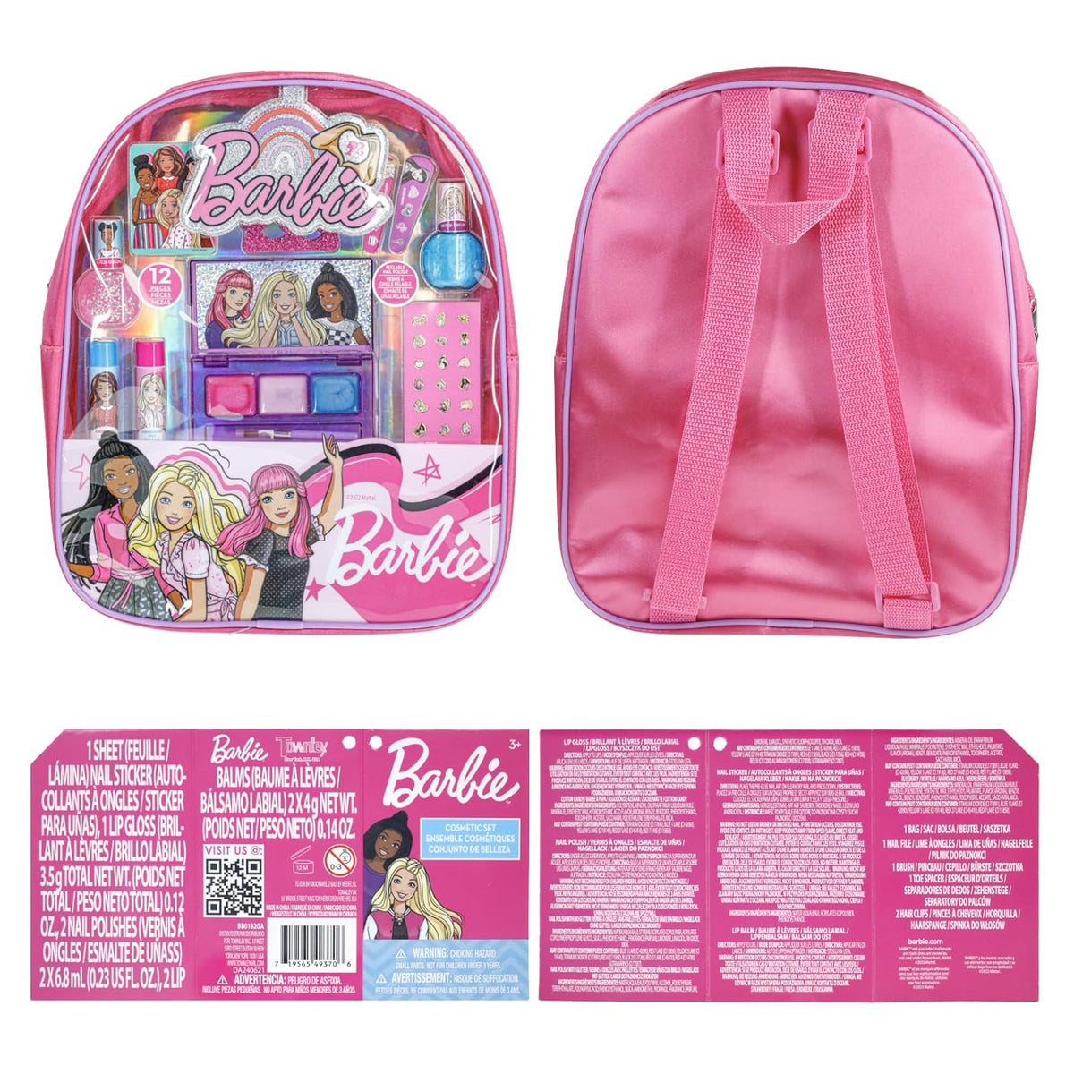 Barbie Mochila Maquillaje Set con Cosméticos y Accesorios | Kit de...