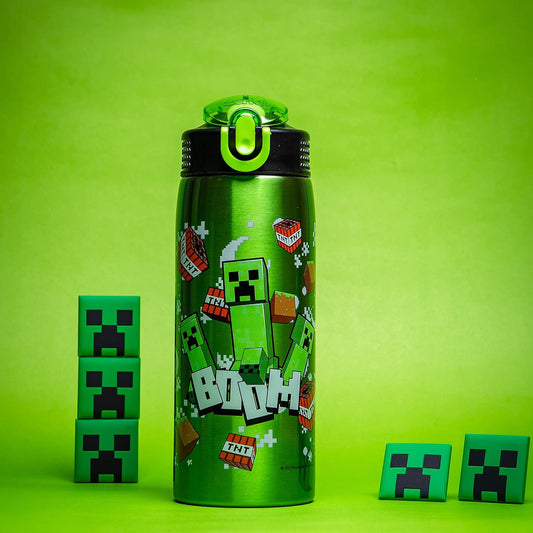 Zak Designs Botella de agua Minecraft para viajes y para el hogar,...