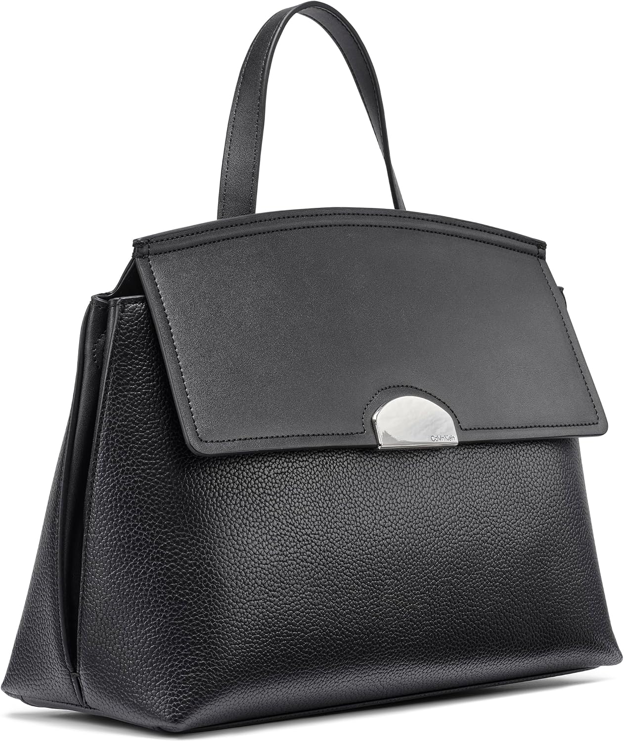 Calvin Klein Arabella - Bolso con asa superior, color negro y plate...