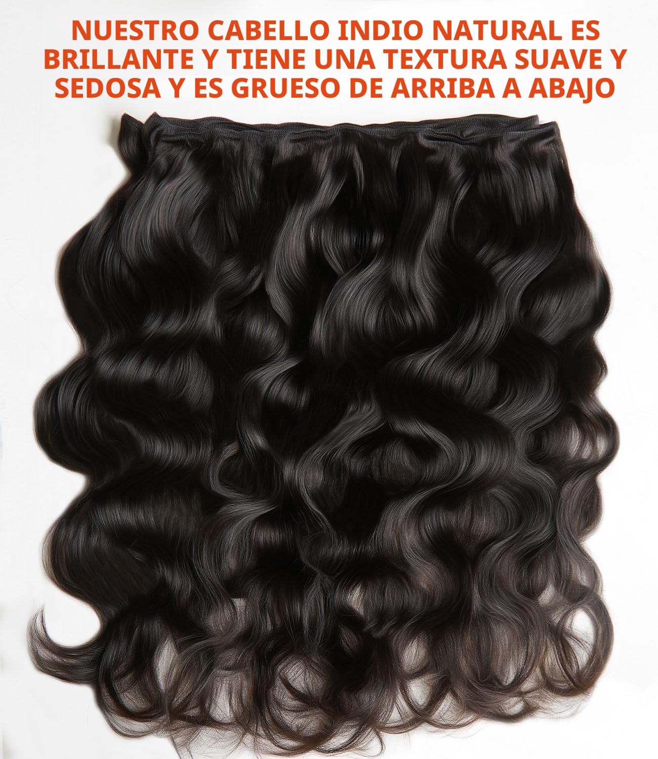 MLIP Paquetes de cabello humano virgen ondulado, sin enredo ni caíd...