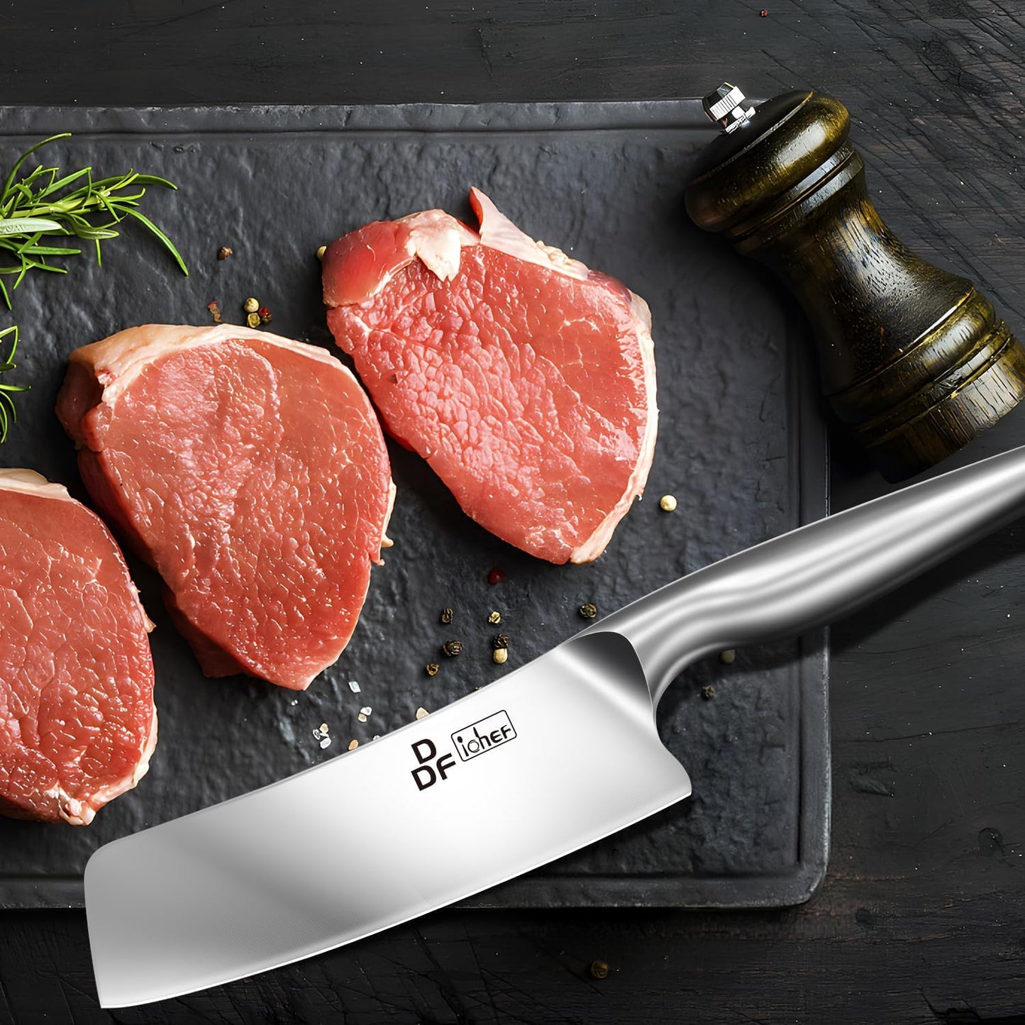 DDF IohEF - Cuchillo | Cuchillo de chef profesional con mango hueco...