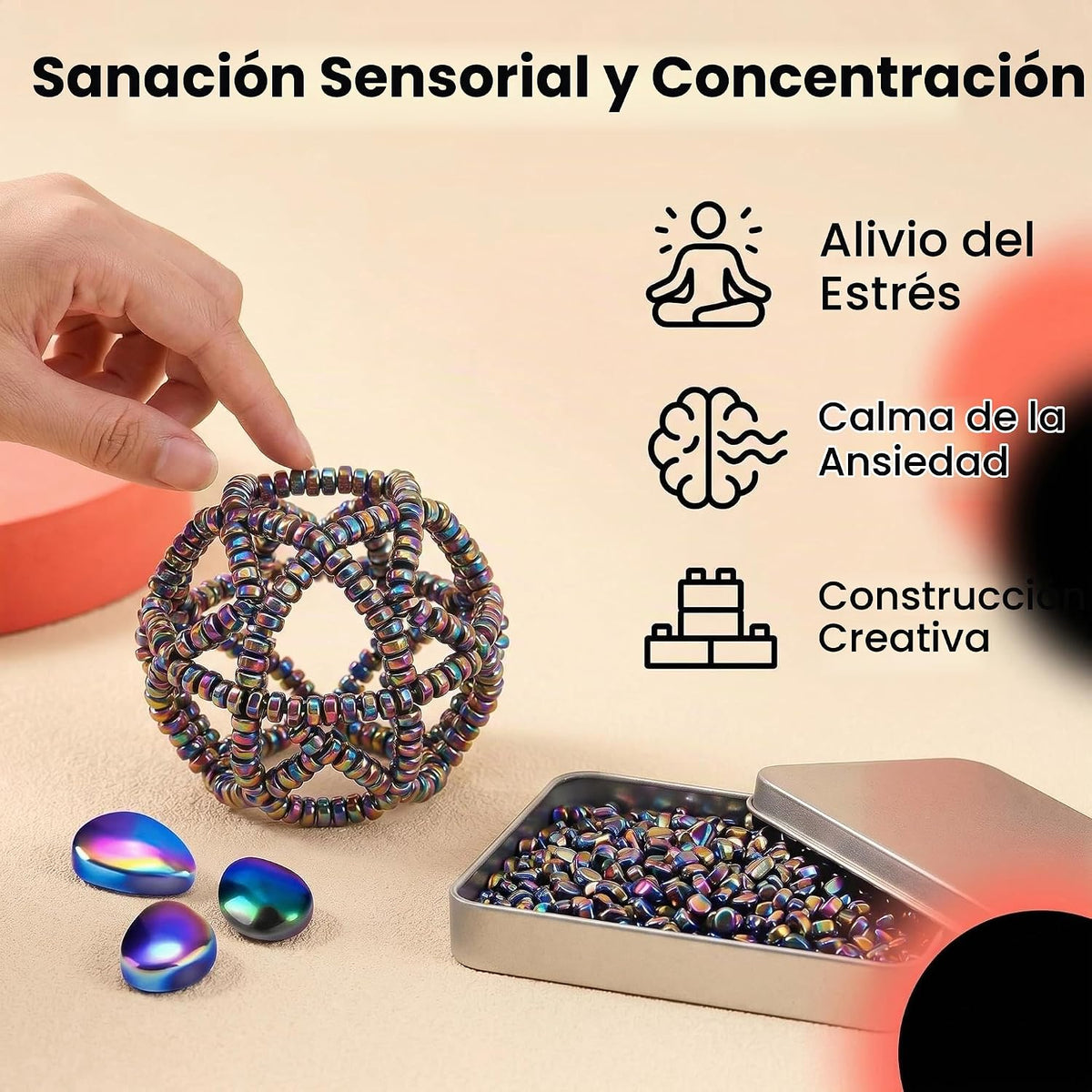 Más de 600 piedras sensoriales para adultos y herramientas para ali...