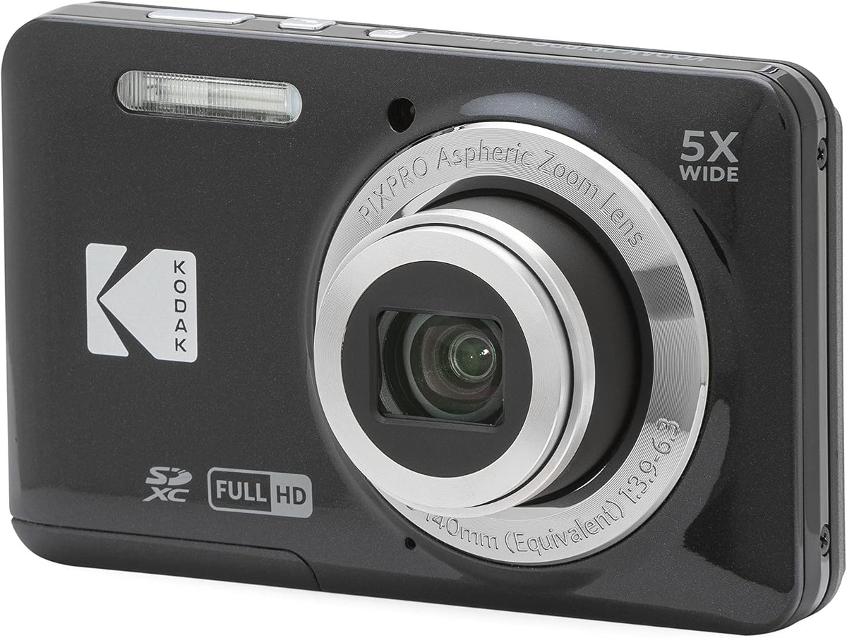 Cámara digital Kodak PIXPRO FZ55 (negra) + Estuche para cámara Poin...