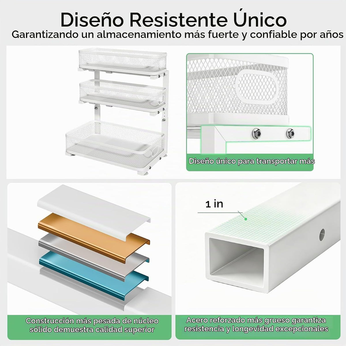 Paquete de 2 organizadores de 3 niveles para debajo del fregadero |...