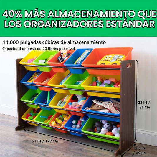 Humble Crew Organizador de juguetes extra grande con 20 contenedore...