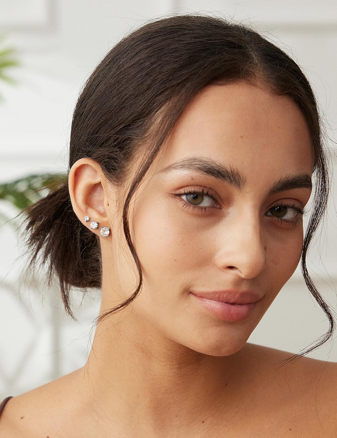 Juego de 6 pares de aretes, aretes hipoalergénicos de circonita cúb...