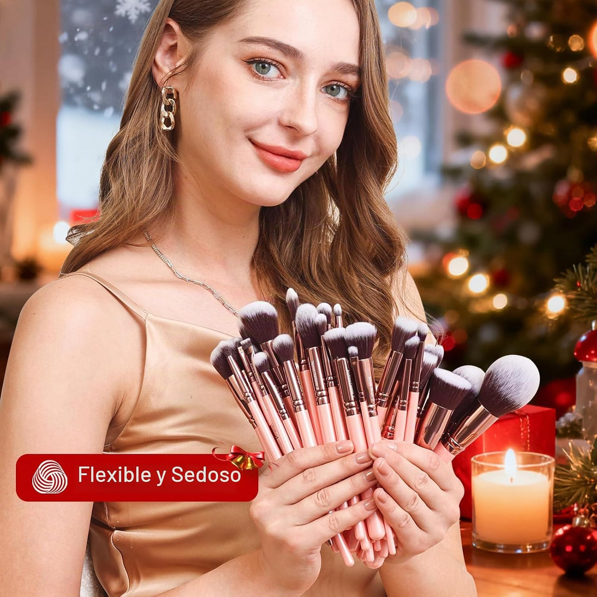 Bueart Design Juego de 30 piezas de brochas de maquillaje profesion...