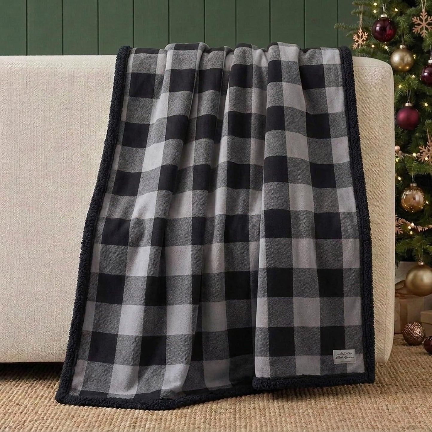Eddie Bauer - Manta, ropa de cama de algodón teñido en hilo con rev...