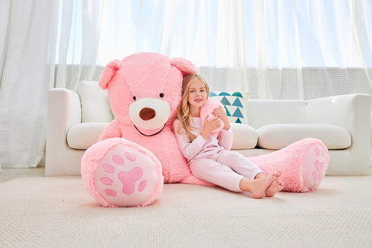 IKASA - Oso de peluche gigante, animales de juguete (Rosa, 63 pulga...