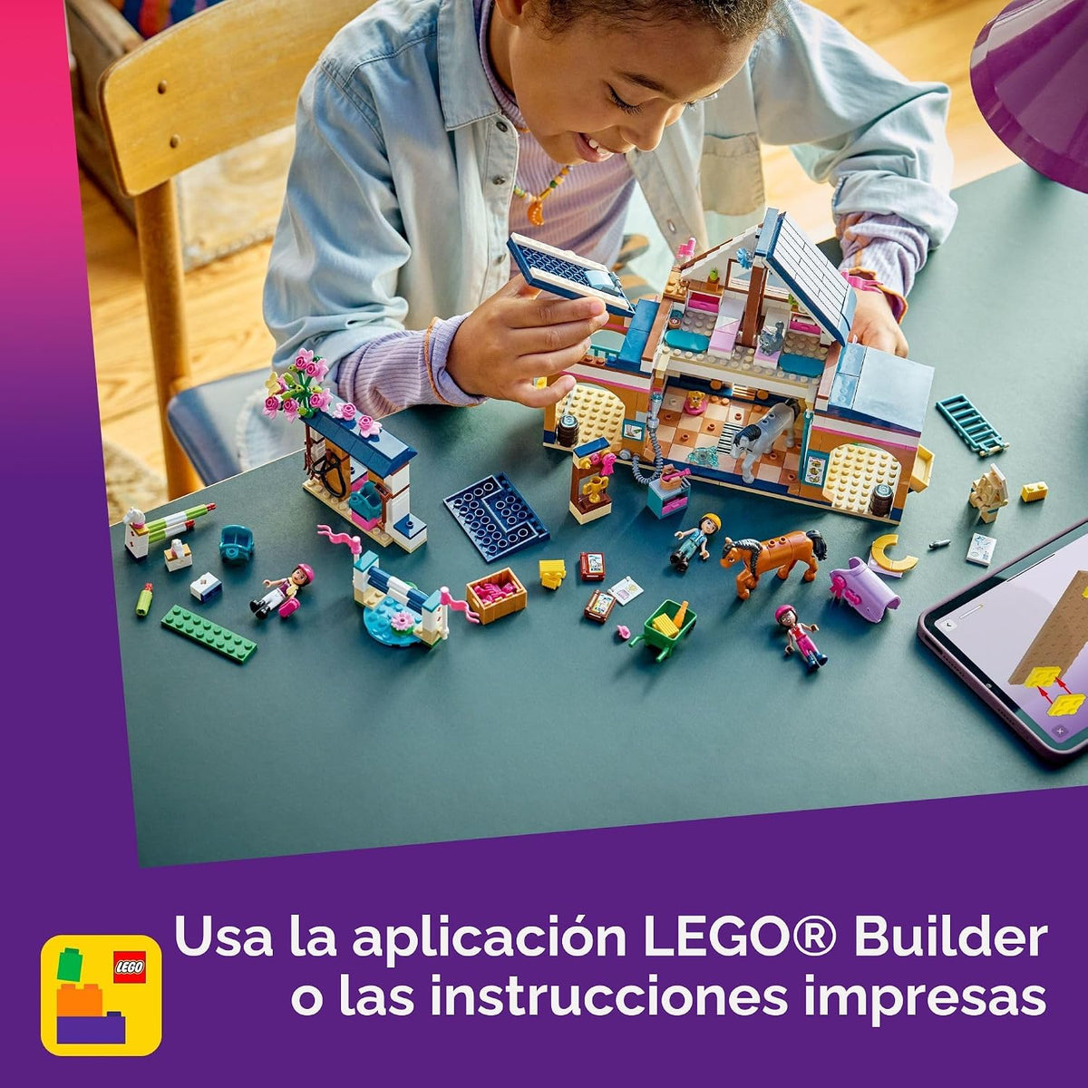 LEGO Friends Horse Stable and Riding Academy Building Toy para niña...