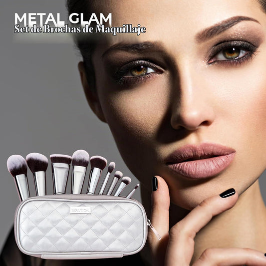 BEAUTICAL Juego de brochas de maquillaje profesional \u2013 9 broch...