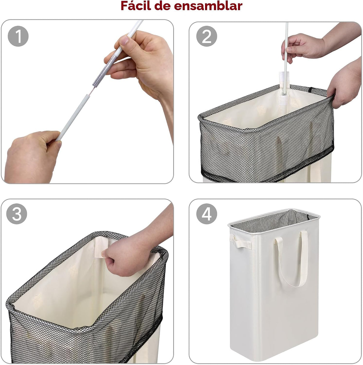 efluky Cesta de Lavandería Delgada, Cesta de Ropa Sucia Estrecha co...