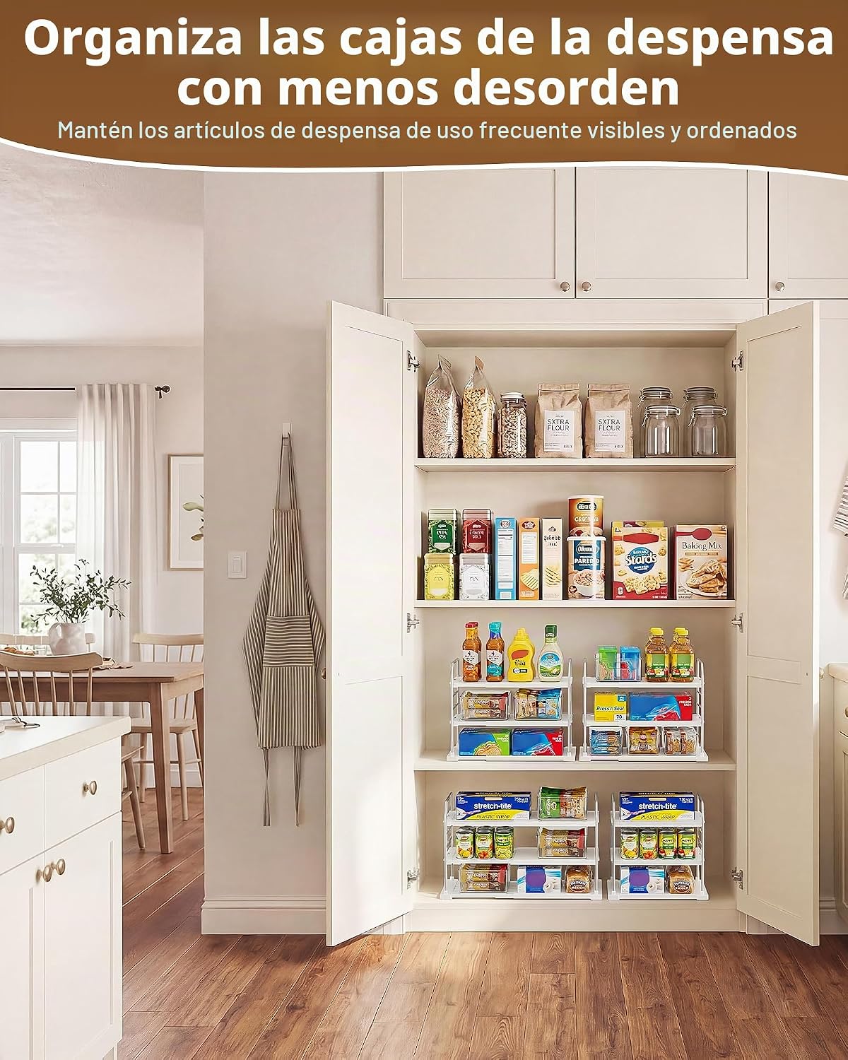 EVERIE Soporte extensible de 3 niveles para artículos pesados, tarr...