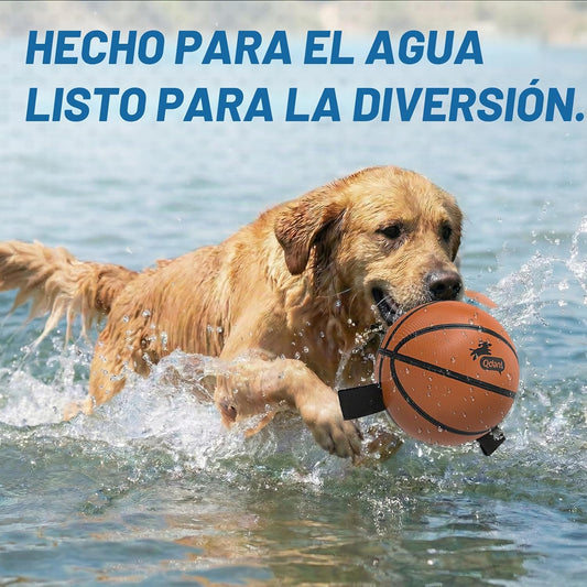 QDAN Pelota de baloncesto para perros, bolas con correas, juguete d...
