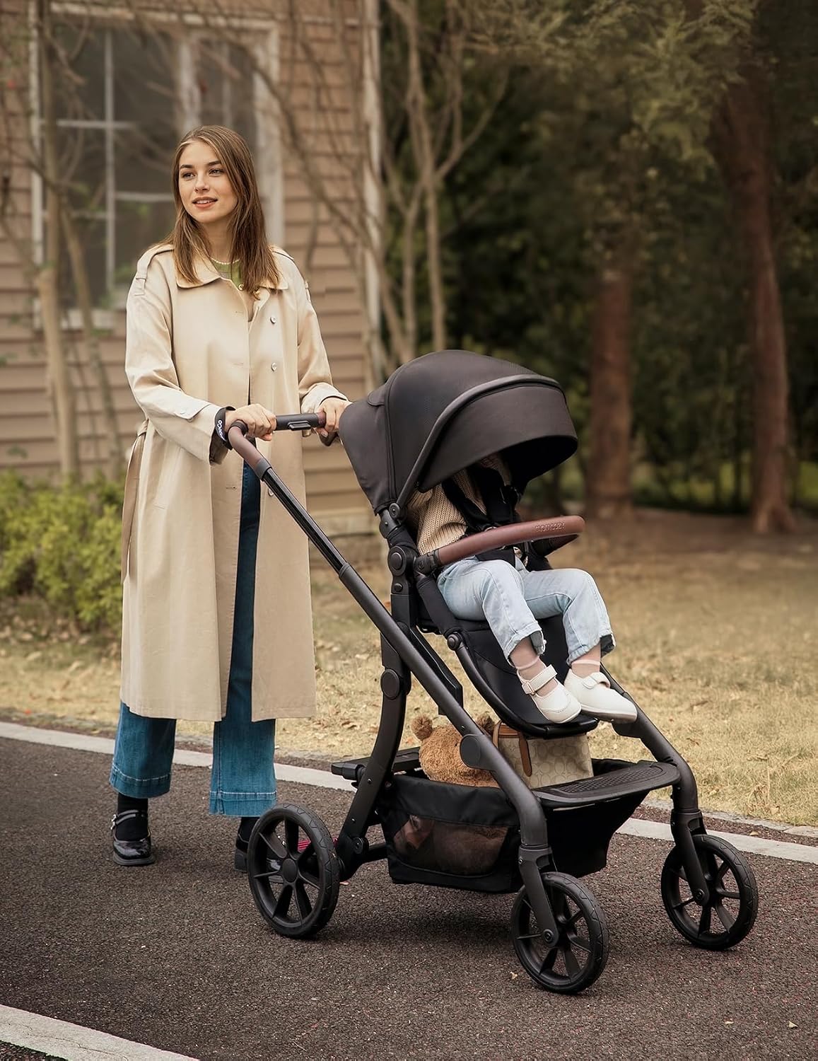 Momcozy ChangeGo - Accesorio de segundo asiento solamente, reclinab...