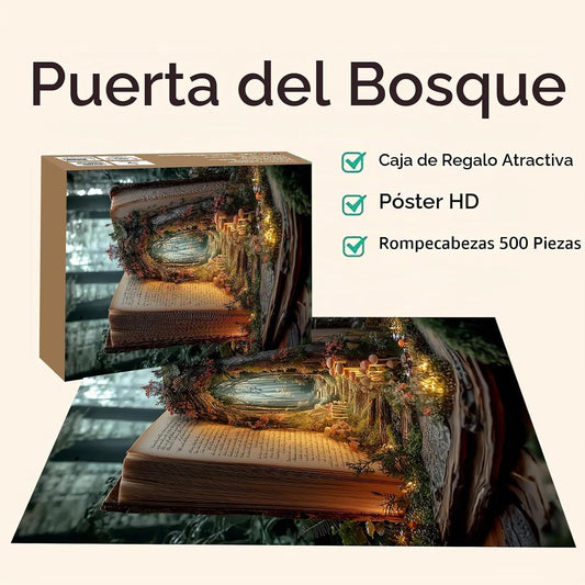 Rompecabezas para adultos de 500 piezas, rompecabezas de libro verd...