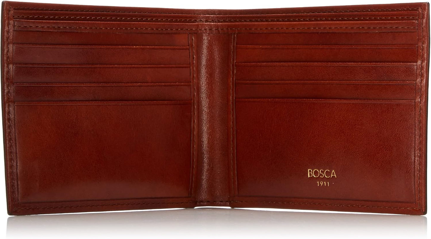 Bosca Cartera de 8 bolsillos para hombre en piel vieja - RFID, Ámbar