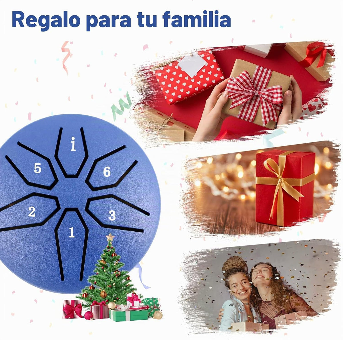 EASTROCK Mini Tambor de Lengua de Acero para Niños 3 Pulgadas 6 Not...