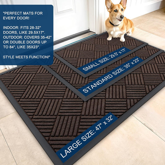 OLANLY Tapete para puerta delantera, entrada exterior, 33 x 21 pulg...