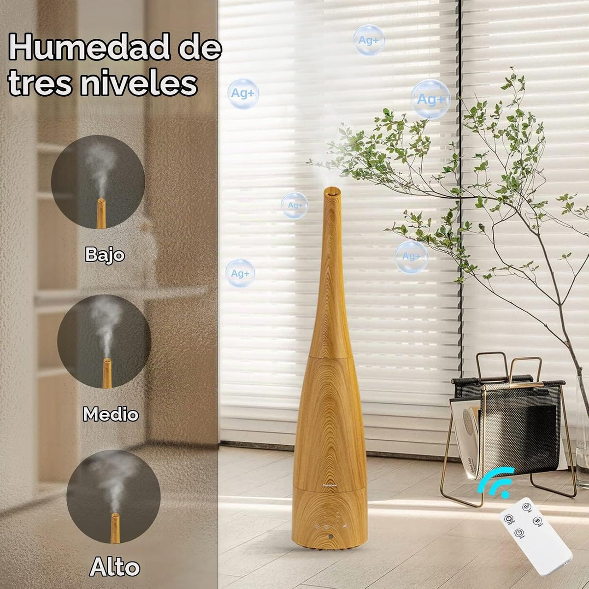 Elecameier Humidificador de niebla fría, humidificador de niebla cá...