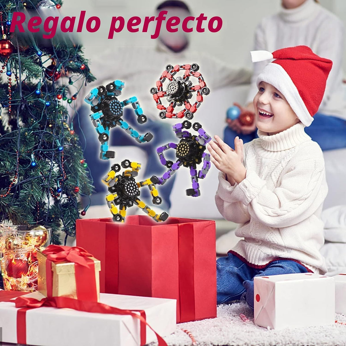 Gokeey Fidget Spinners transformables 16 piezas para niños y adulto...