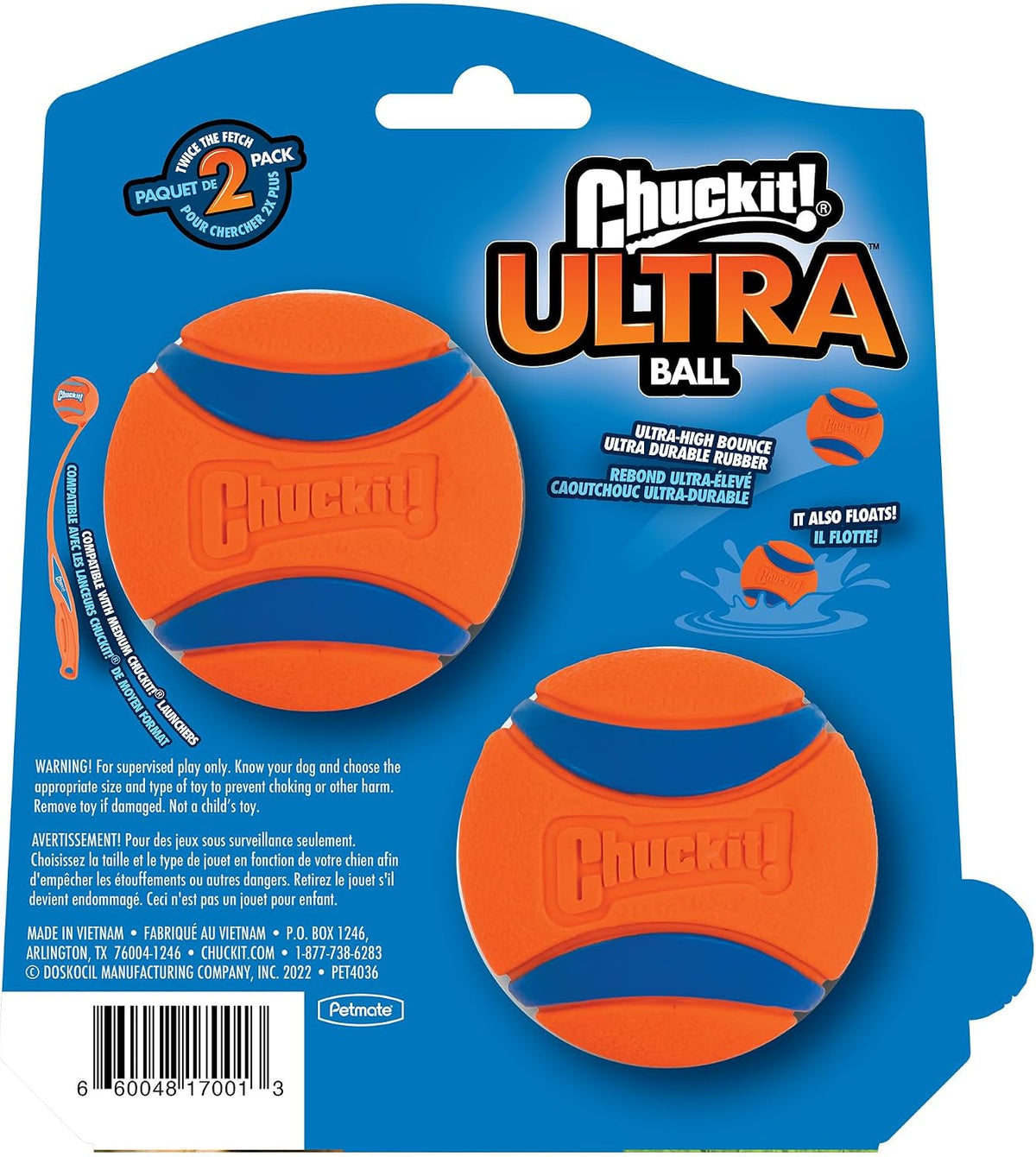Chuckit! Ultra Ball Juguete para Perros - Pelotas Saltarinas de Bus...