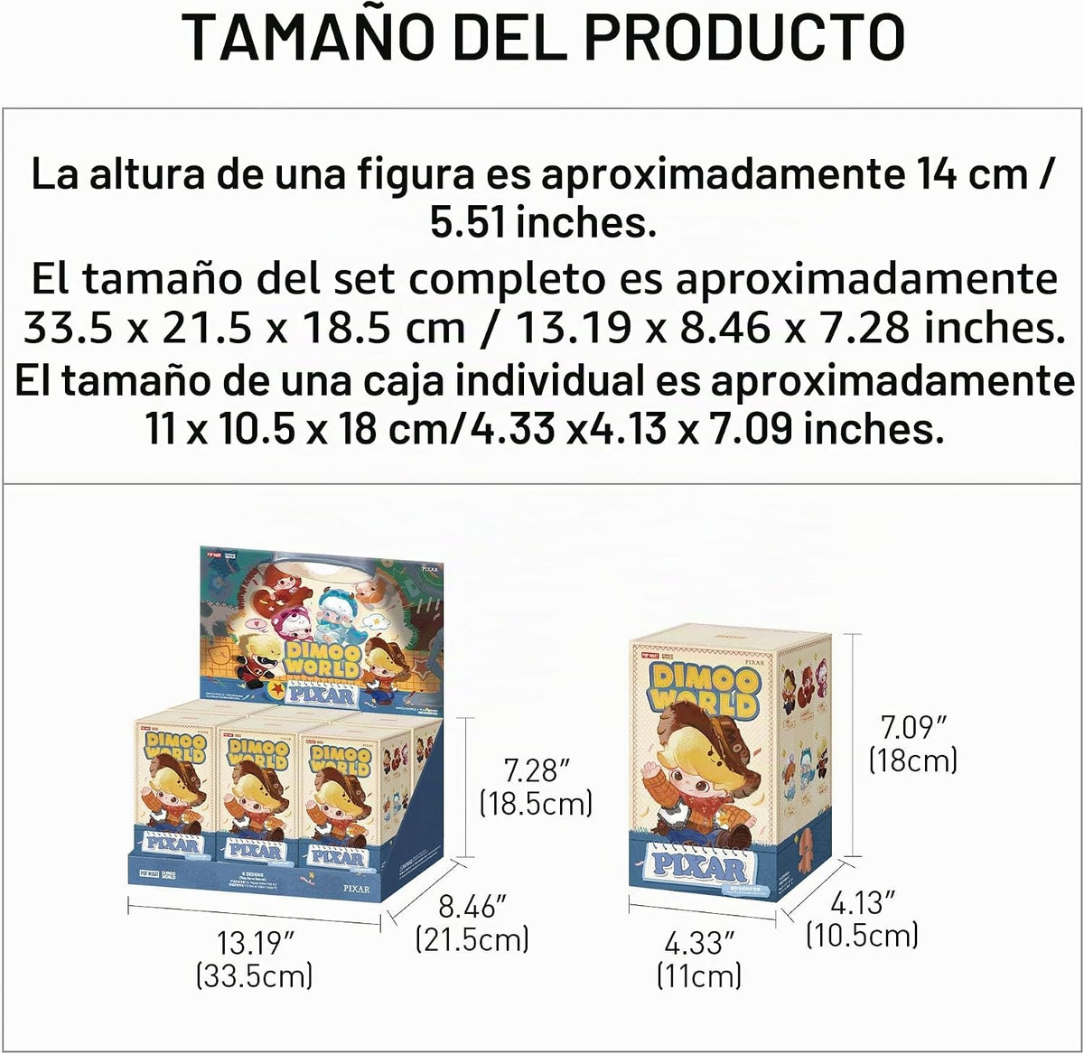 POP MART DIMOO World × Pixar Series Caja ciega de vinilo de felpa,...