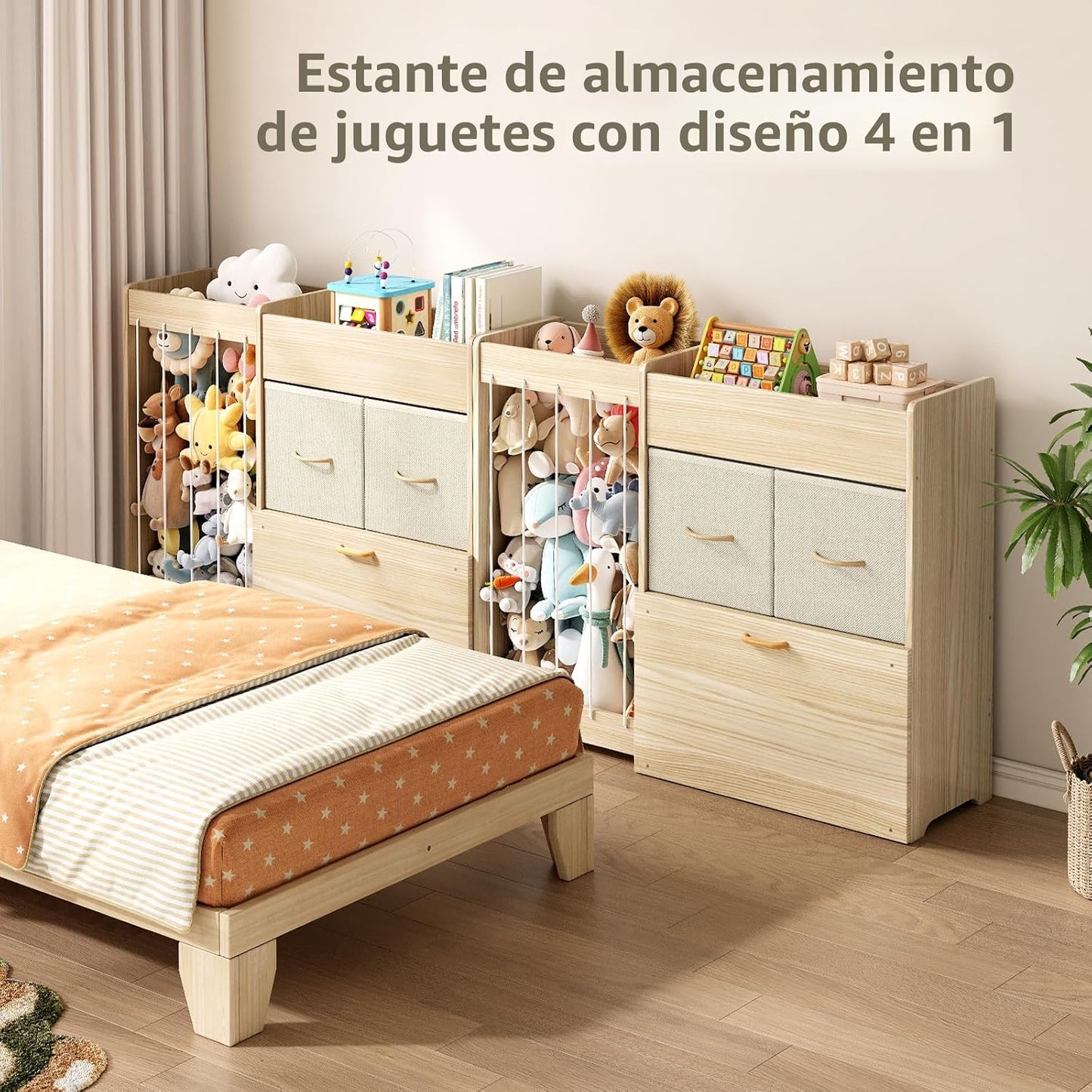 EXPERLAM Organizador de almacenamiento de juguetes con soporte para...