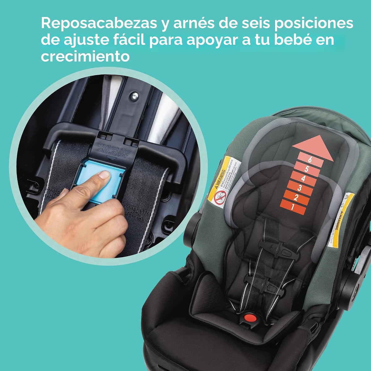 Sistema de viaje Baby Trend EZ Ride SE con asiento de auto infantil...