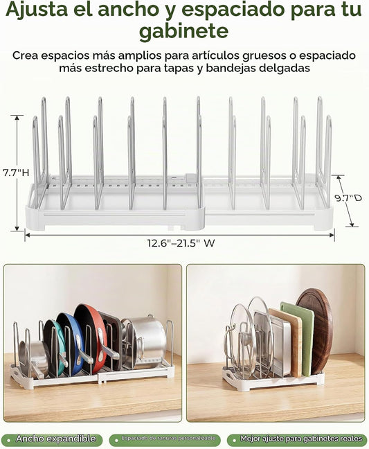 EVERIE - Organizador ajustable para utensilios de hornear con sopor...