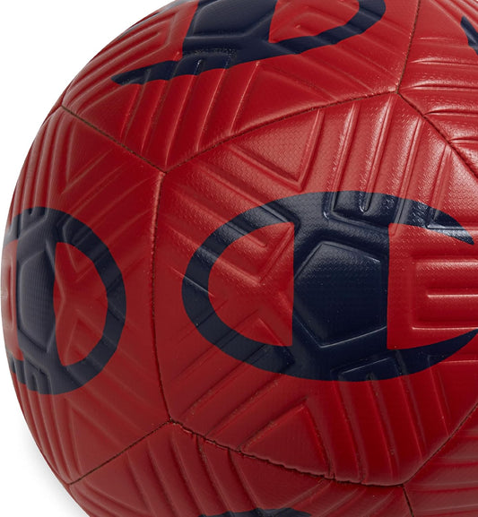 Champion Playmaker Logo Balón de fútbol desinflado con bomba, balón...