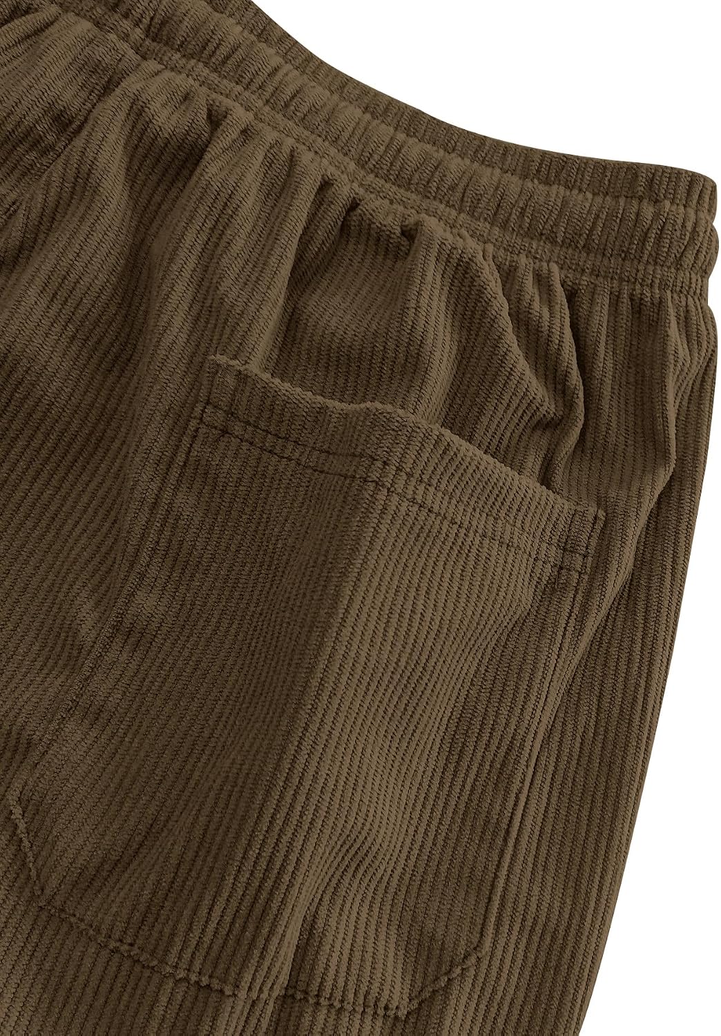 Hidkat Pantalones de corduroy casual para hombre, pantalones de pie...