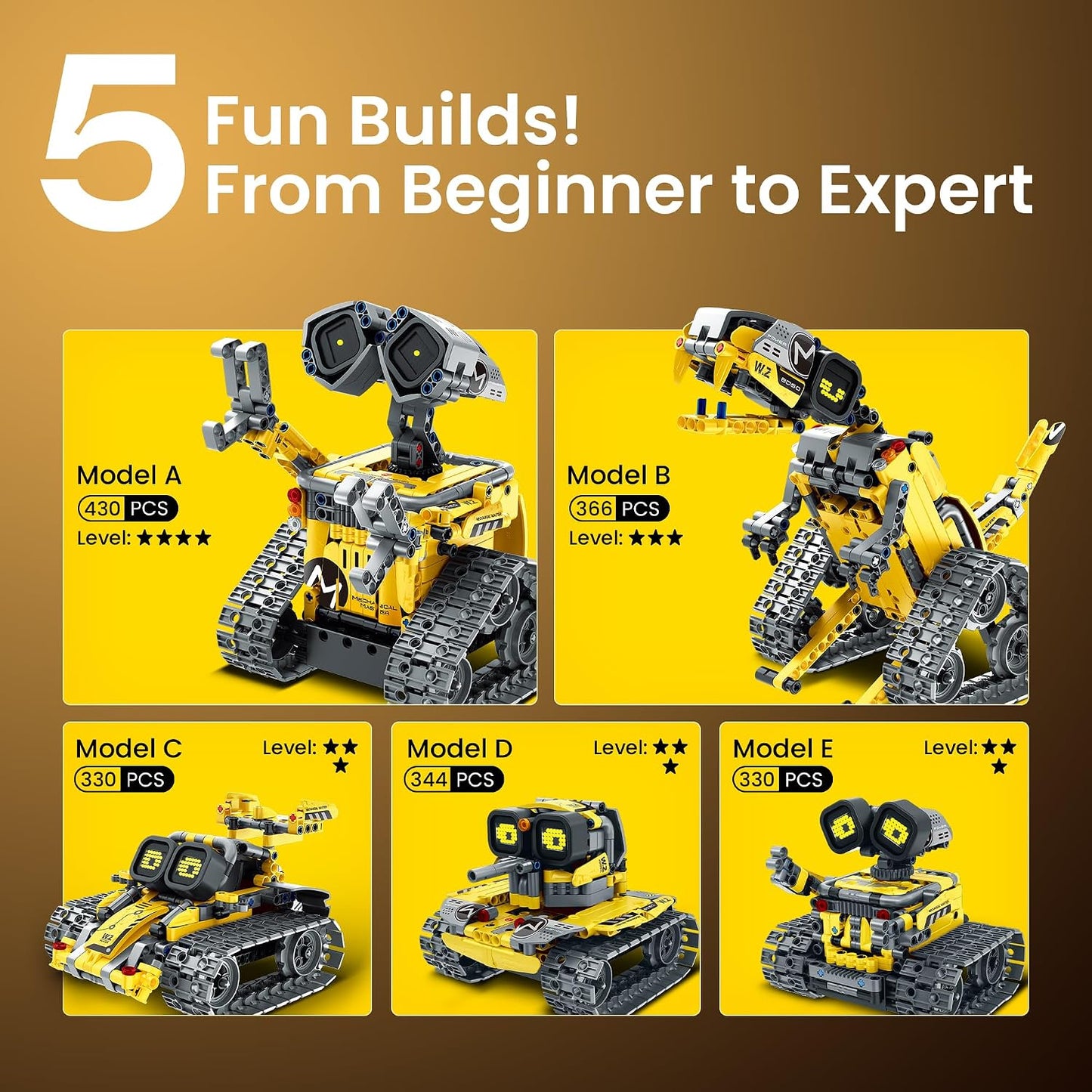 Sillbird Robot Kit de construcción con control remoto STEM regalo p...