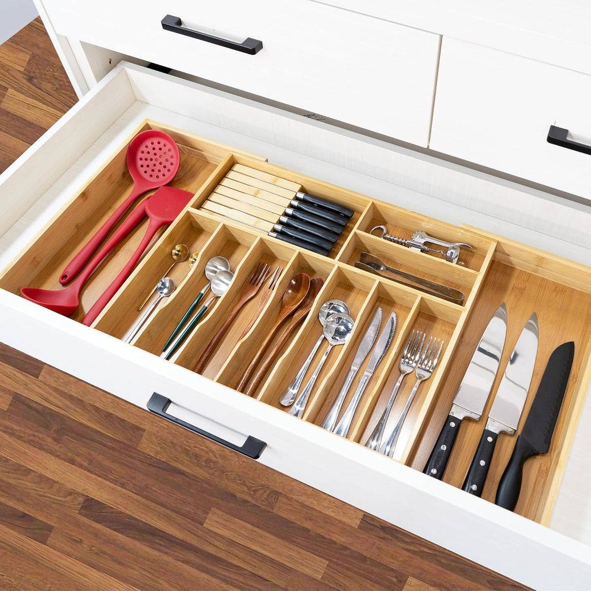 VaeFae Soporte para utensilios de cocina extragrande, organizador d...