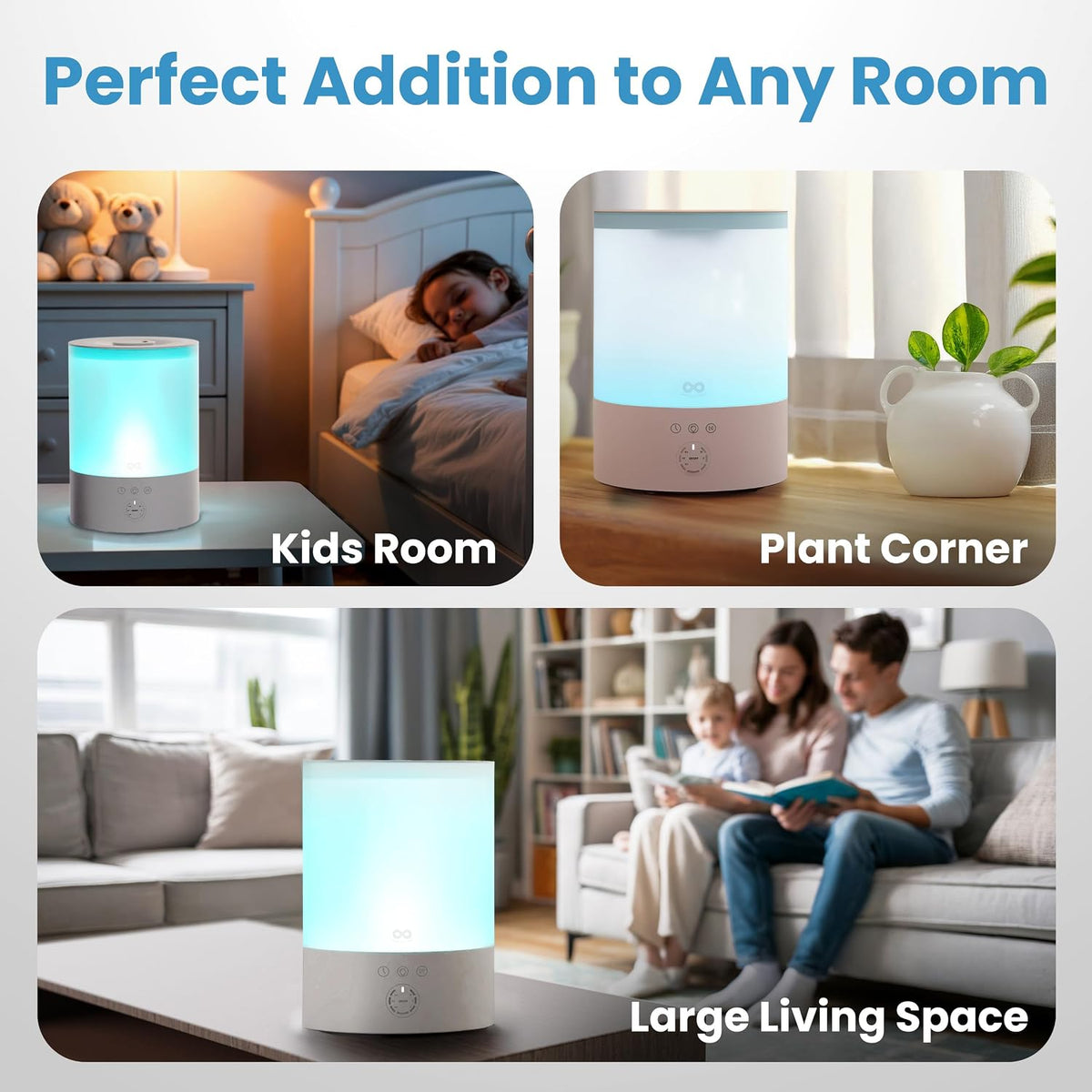 Everlasting Comfort Humidificador ultrasónico de 2.5L para dormitor...