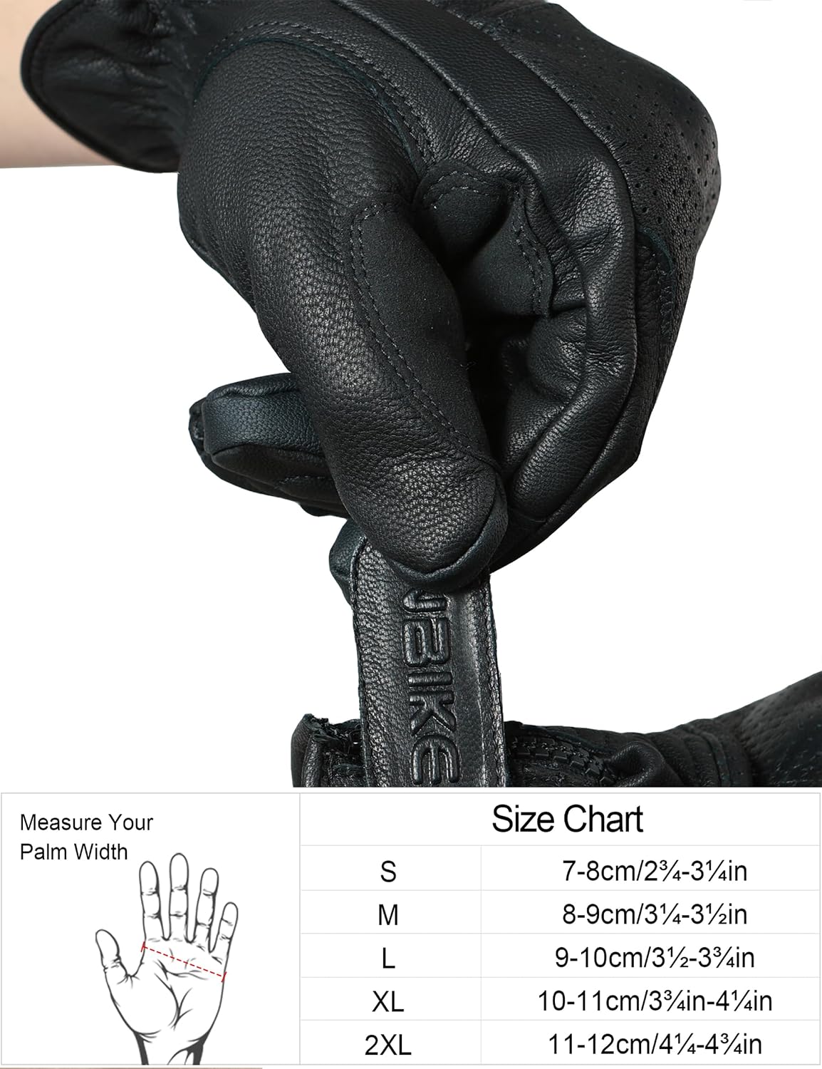 INBIKE - Guantes de motocicleta para hombres de cuero perforado gen...