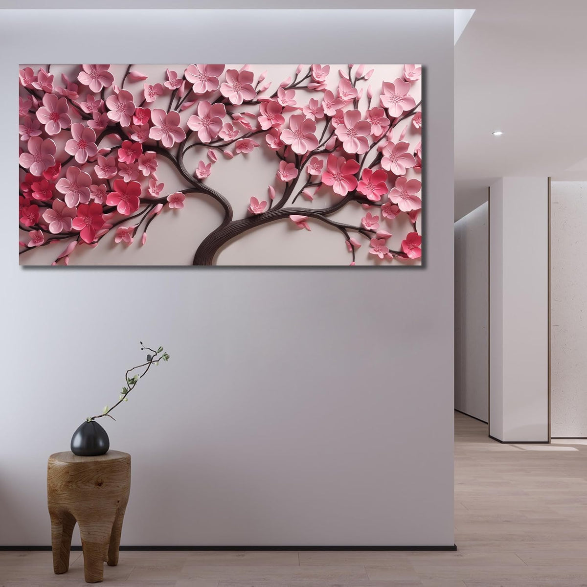 CPKATMT Arte de pared con flores rosas para dormitorio, impresiones...