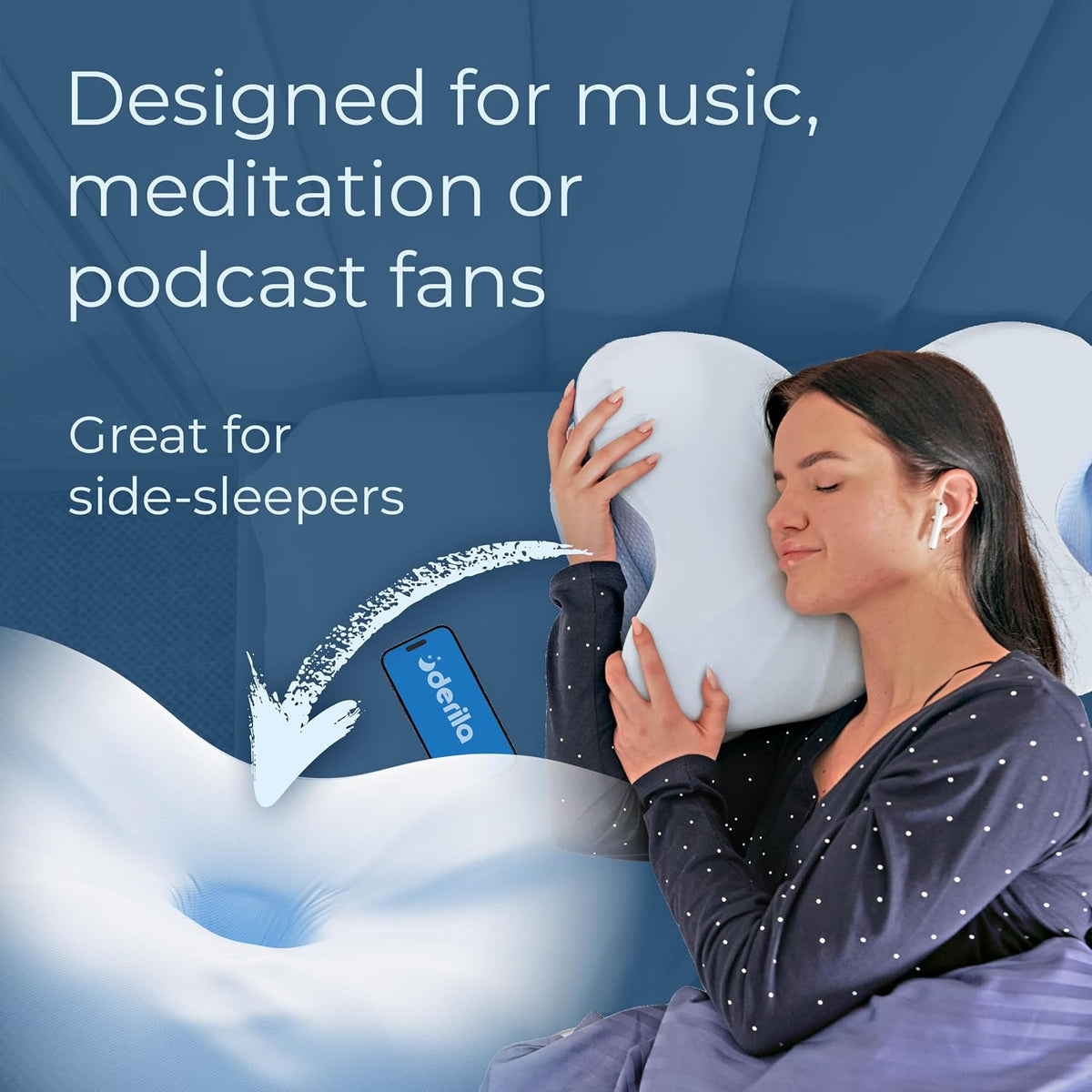 Derila Ergo Almohada Cervical de Cuello para Dormir Almohada de Con...