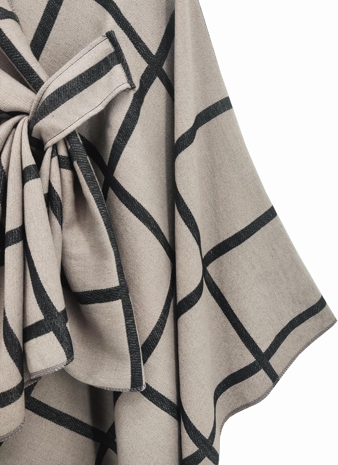 nratto Chal elegante para mujer, suave capa de poncho frontal abier...