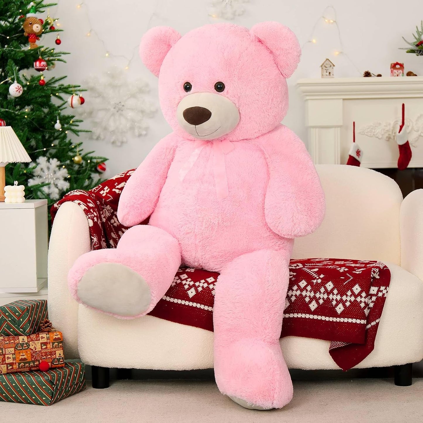 MorisMos Oso de Peluche Gigante Animal de Peluche 4 Pies, 51 pulgad...