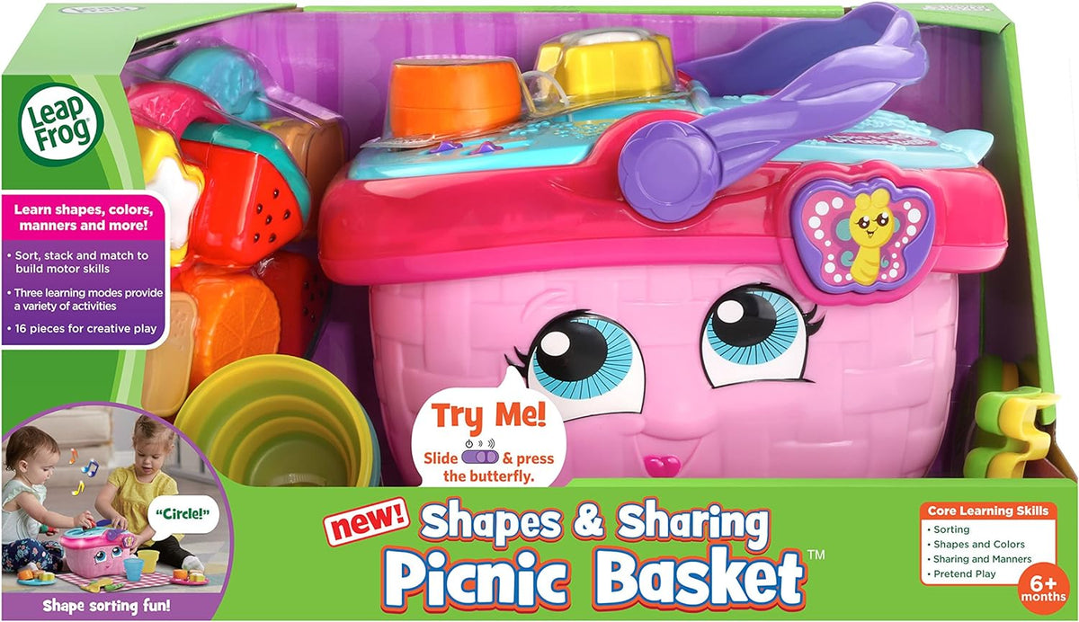 LeapFrog Cesta de Picnic de Formas y Compartir, Rosa